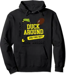 Oregon Duck Around And Find Out Pullover Hoodie, Unisex Cotton Blend Hoodies
