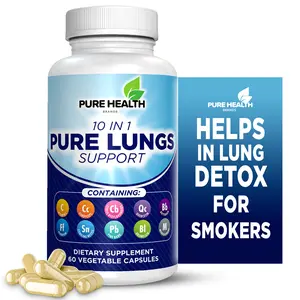 10 In 1 Lung Cleanse Support Supplement  All-Natural Detox Lung Cleanse For Smokers - Helps to Clear Lungs & Stop Smoking - Vegan Supplement for Lung Detox; Respiratory Support
