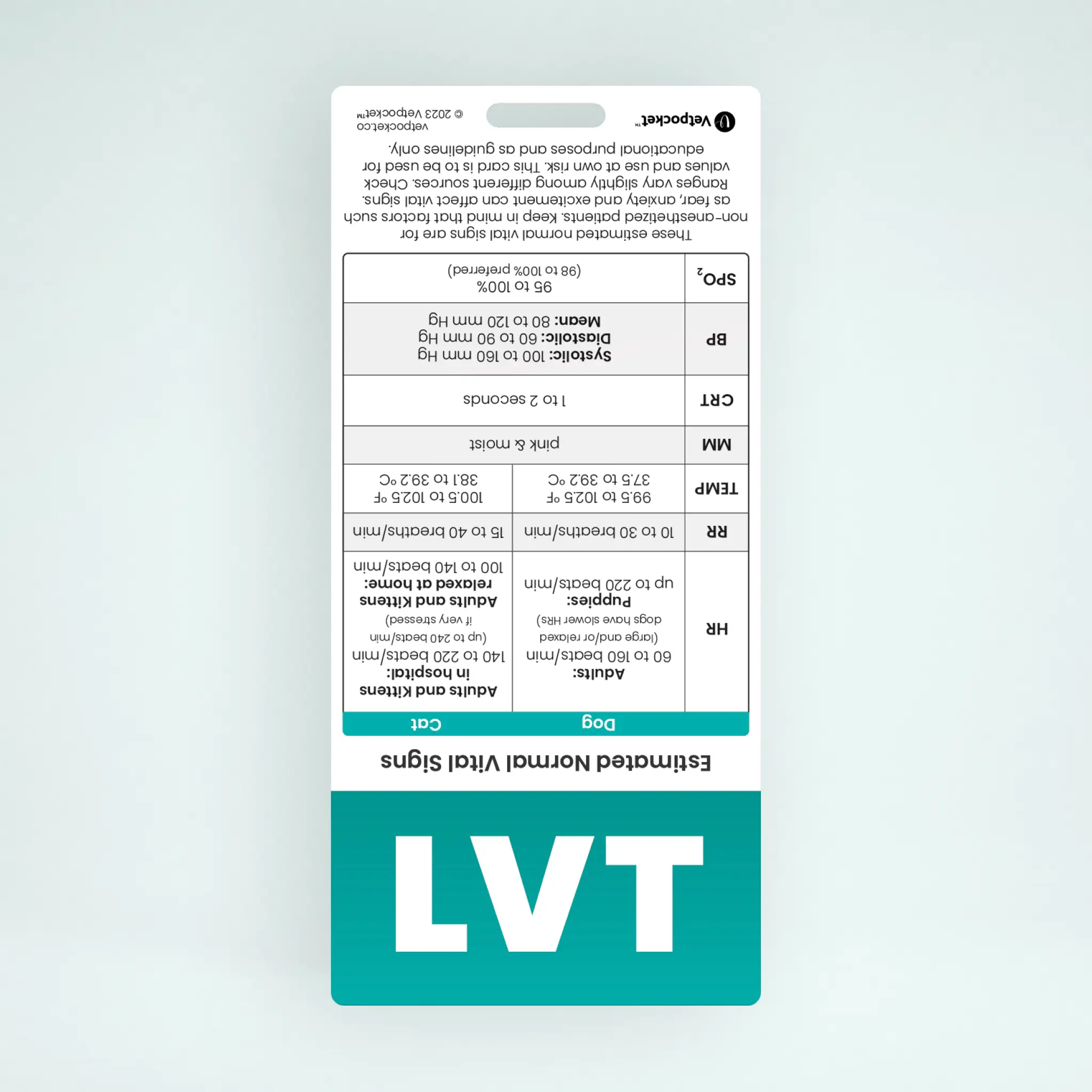 LVT Designation Badge Clinical Information Vital Signs