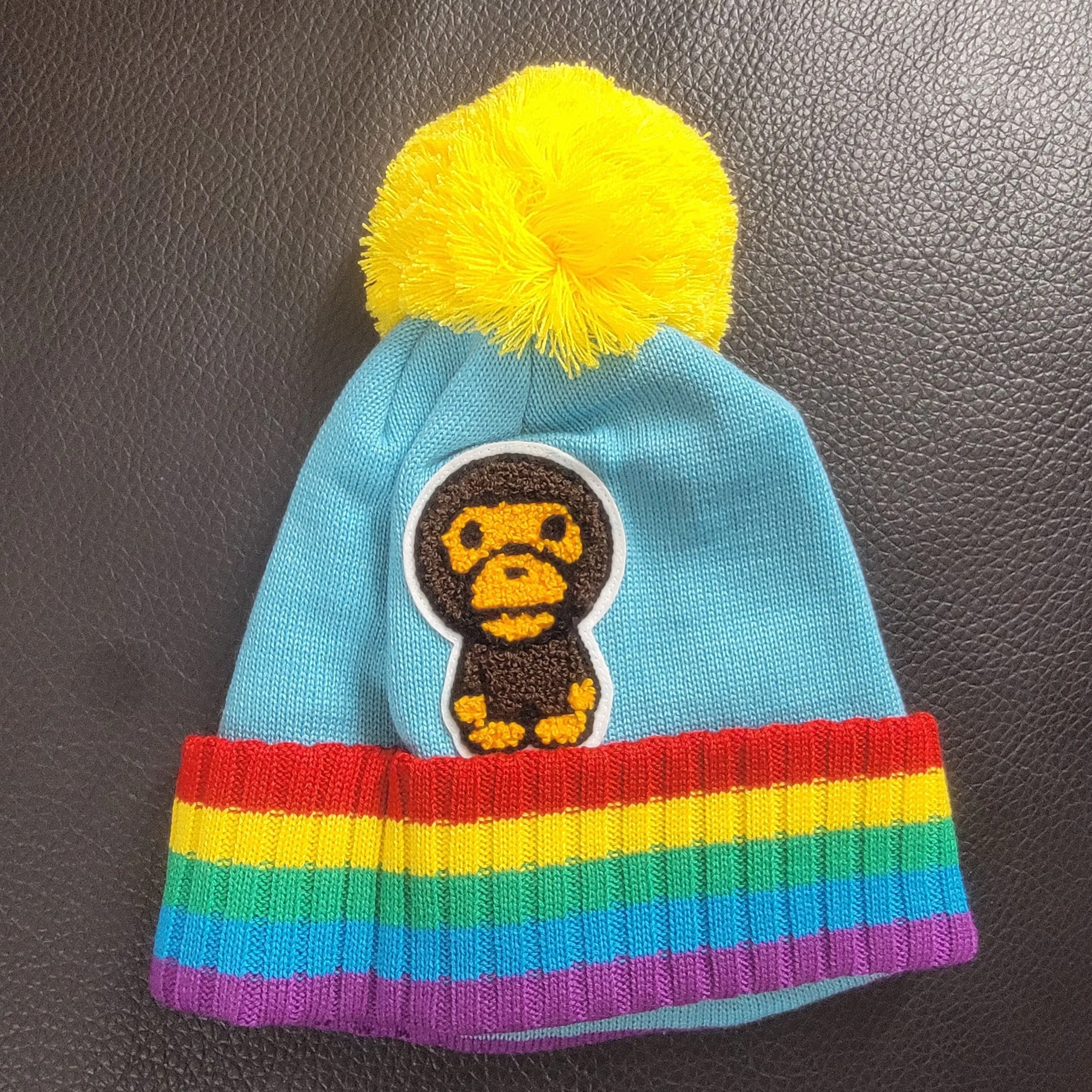 Bape Baby Milo Rainbow Knit Beanie (Kids) Multi