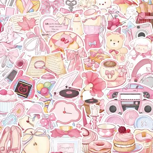 Girl Themed Sticker, 50/1000pcs Cartoon Pattern Decorative Sticker, DIY Waterproof Decals for Water Bottle, Laptop, Phone Case, Scrapbooking, Journal Making, Ornaments