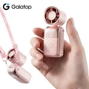Gaiatop Mini Portable Handheld Fan, 6-Speed Turbo Cooling, Max 15 Hrs Rechargeable Personal Pocket Fan, 3-in-1 Foldable Small Hand Fans for Outdoor Camping Travel Essentials, Gifts for Women Men, Pink summerwins