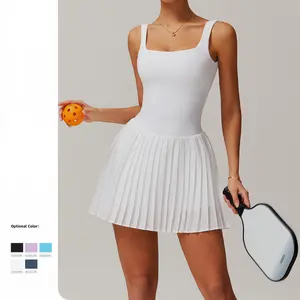 Summer Casual  Soft Breathable Slim Sports Mini tennis dress