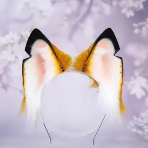 [NEKO.TO.MORI] + Ginger Fox Ears – Handcrafted with Luxury Faux Fur and Crystals
