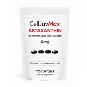 Astaxanthin 12mg, 120 Softgels | 4-Month Supply, Natural Tanning Support from Fresh Microalgae, Easy-to-Swallow