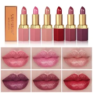 Women Lipstick Set, Matte & Velvet Finish, Long-Lasting Waterproof Formula, Easy Blend Shades: Wine, Coral, Agate, Makeup, Cosmetic