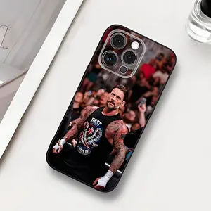 WWE CM P-Punk Phone Case for iPhone 17,16,15,14,13,12,11,Pro,Max,Plus Phone Cover, Soft Silicone Black Case, Perfect Gift for Friends