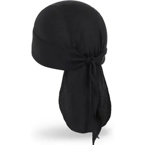 Cooling Do Rag Skull Cap Sweat Wicking Breathable Mesh Head Wrap Adjustable Durag for Men Women