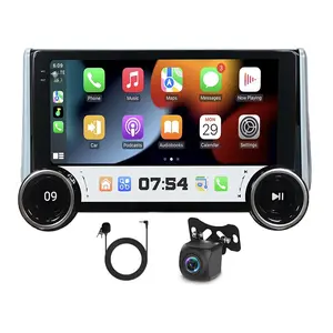 10 Inch Double Knobs Car Stereo for 【Toyota RAV4 2019-2022】 with Wireless CarPlay and Android Auto, IPS Touchscreen Android 13 Car Radio Support Bluetooth WiFi GPS SWC FM RDS