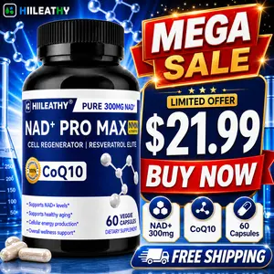 HIILEATHY NAD+ PRO MAX – Premium NAD+, CoQ10 & Resveratrol Blend | Anti-Aging, Breast & Hip Firming, Daily Vitality Supplement