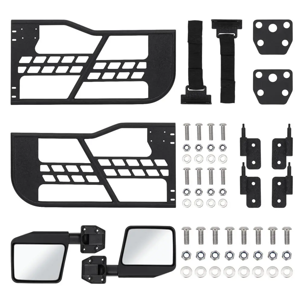 Off Road Tube Trail Door Compatible With 2021-2025 (4-Door), Front & Rear Tubular Half Doors Set Of 4 - For Trail, Beach & Rock Crawling Adventure (Without Mirrors)