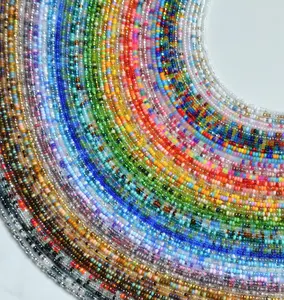 Tiny Waterproof Beaded Necklace, Adjustable Tarnish-Free Hypoallergenic Seed Bead Choker