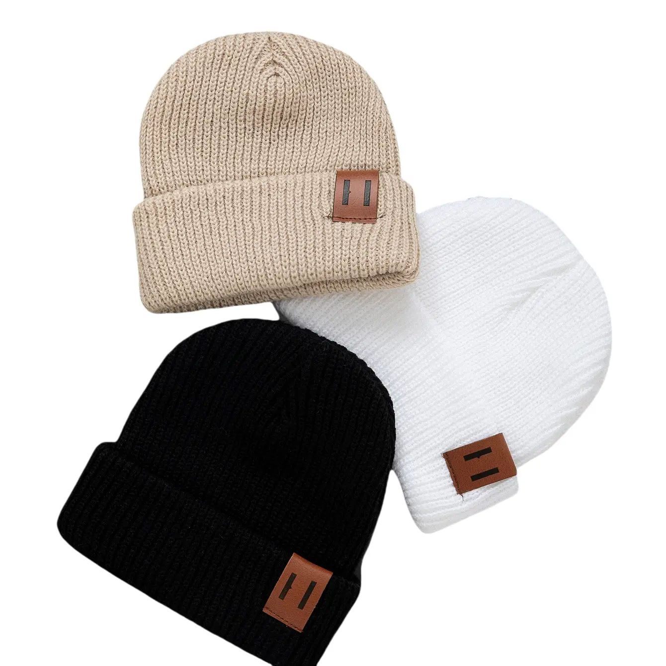 3pcs Autumn Winter Baby Warm Knitted Hats Kids Knit Beanie Hat Solid Color Children Hat for Boys Girls  baby hat for 0-3years