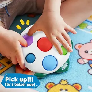 Fidget Popper Sensory Baby Toys for 10+ Months, Montessori Busy Board, Push Pop Toy for 1-3 Years Old, Airplane Car Travel Toddler Toys, Stress Relief & Christmas Stocking Stuffers