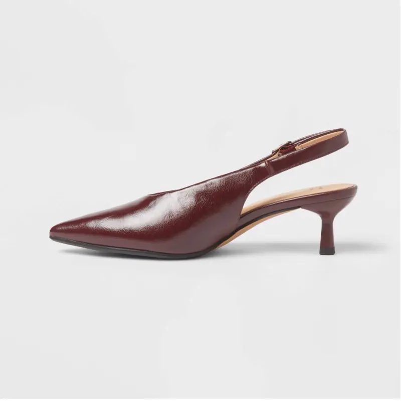 Women's Samantha Slingback Kitten Heels - A New Day