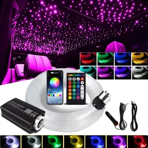 1000PCS Car Home Starry Headliner Light Kit, Fiber Optic Twinkle Ceiling Roof Lights, RGBW Ambient Lighting for Vehicle Interior, Room, Ceiling and Home Decoration