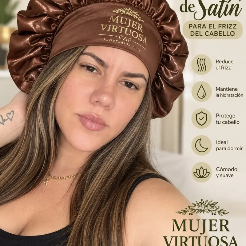 Mujer Virtuosa bonnet 1pc and 4 shower caps
