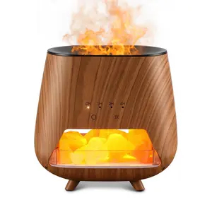 Essential Oil Diffuser for Home: Aromatherapy Diffuser with Himalayan Pink Salt Rock,200ml Cool Mist LED Night Light and Auto Off Function for Bedroom