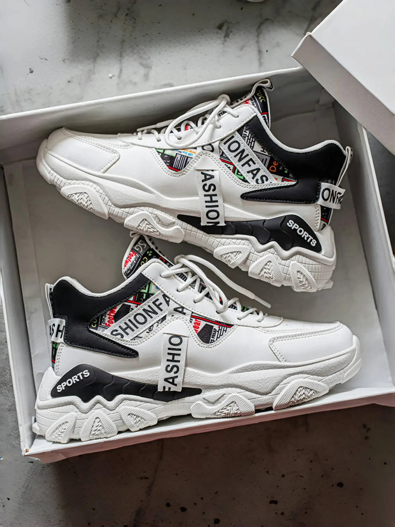 Men's High-Top Dad Shoes | Platform Running Sneakers | Street Style Athletic Wear, Casual Running Shoes, Casual Running Footwear, Sporty Running Shoes, Sports Running Shoes, Trendy Running Shoes, Shoe For Runners