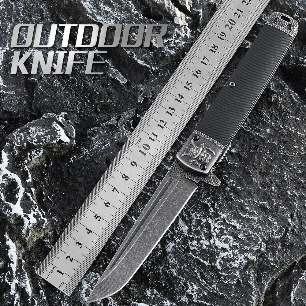 1pcs 9-inch samurai folding knife with 440C stainless steel blade Survival Camping Collection EDC Folding Knife Outdoor Edc Tools Outdoor Practical Tool