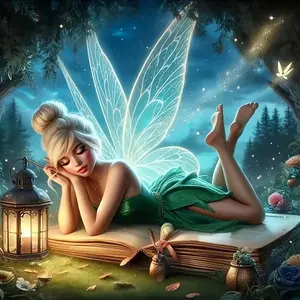 Fairy Pattern DIY Diamond Arts Colorful Painting Kit without Frame, 5D Diamond Arts Colorful Painting Kit, Wall Art Decor for Home