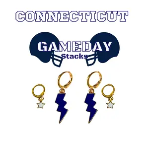Connecticut Classic Gameday Earring Stack For Camels Game Day