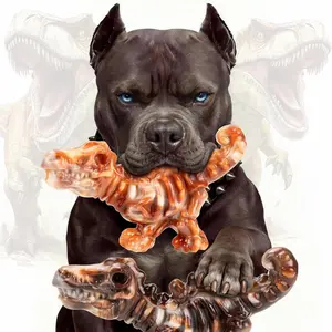 2 Pack Indestructible   Toys for Aggressive Chewers: Ultra-Dense Nylon, Bacon Flavor  , Heavy Duty Tough Toys for Large Dogs 20-90 lbs, Long Lasting & Keep Them Busy (XL)