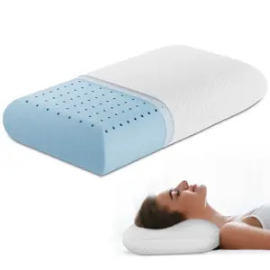 HomeSquad Memory Foam Pillow, Soft and Resilient, Cooling Hotel Pillow for Side Sleeper, Removable, Machine Washable Cover