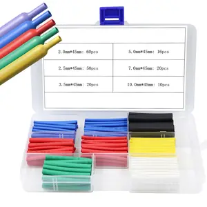 176pcs 2:1 Heat Shrink Tubing Kit 6 Sizes Assorted Sleeving Tube Wrap Cable Wire Kit for Electric Insulation DIY Maintenance in Life Protect The Charging Cable Waterproof Insulated