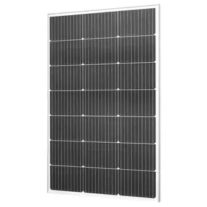 VEVOR 100W Monocrystalline Solar Panel, 23% High-Efficiency Mono PV Module with Stable MC4 Output & Aluminum Frame, IP65 Waterproof Solar Panel for Car Boat RV Flat Rooftop Off-Grid Applications