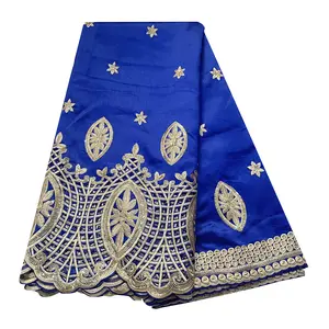 YQOINFKS Sequin Lace Embroidery Mesh George Lace Fabric African Lace Fabric Women Party Sewing Textile 2 Yards Blue