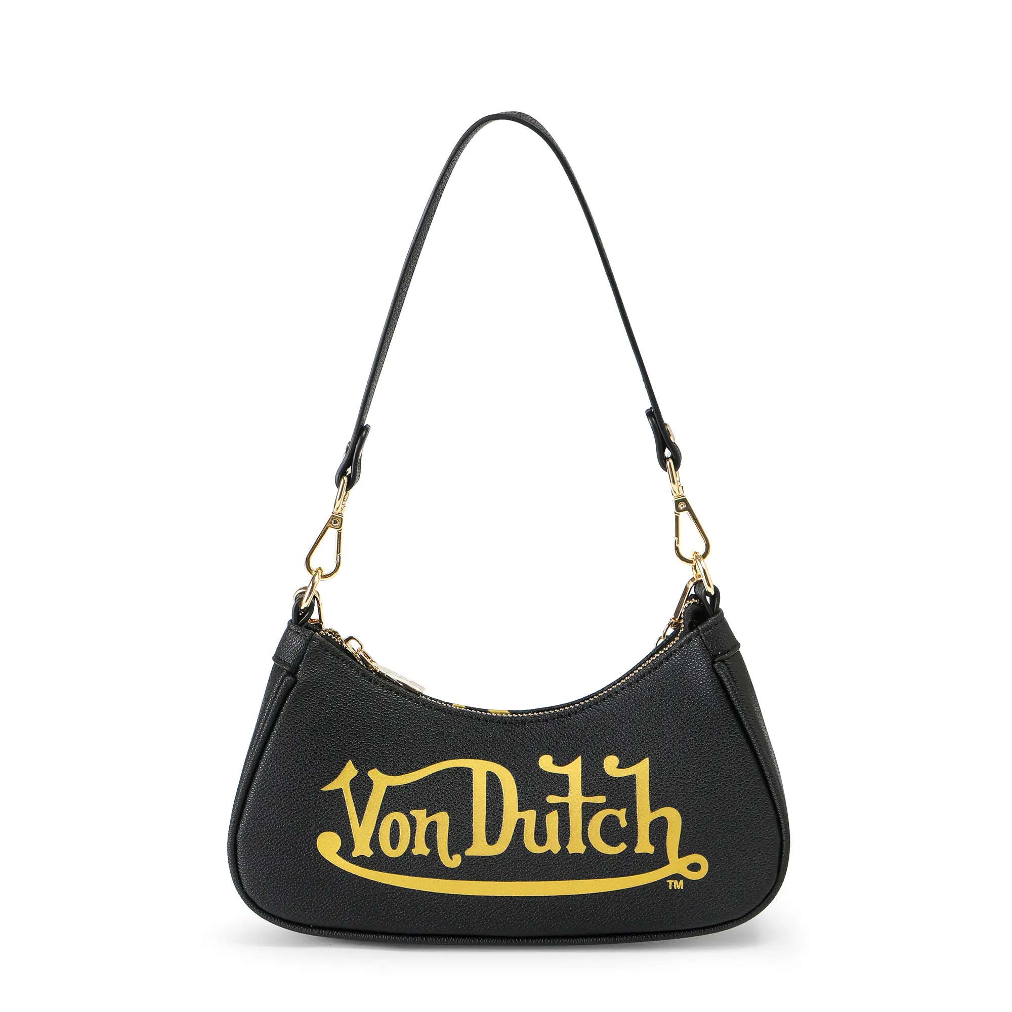 Black and Gold Racer Shoulder Bag