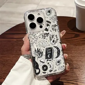 Mysterious Hand-Eye Celestial Tale Transparent MagSafe Case for iPhone 17 Pro Max Air 16 16e 15 14 Plus 13 12 11 X XS Pattern Acrylic Back TPU Edges Shockproof Ultra Thin Mobile Phone Cover Valentine's Day Gift 2D printing