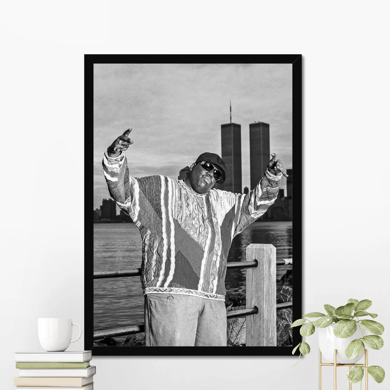 The Notorious B.I.G.v2 Poster, The Notorious B.I.G. Street Poster, Hip Hop Legend Wall Decor, 90s Rap Icon Print, Rap Artist Wall Art Room Gift