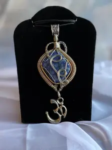 Sodalite with Aum charm pendant