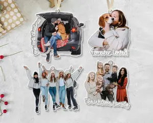 SIZE OPTIONS Custom Photo Acrylic Ornament: Personalized Keepsake Gift