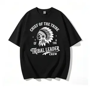 Chief Of The Tribe Dad T-Shirt | Father's Day Gift Tribal Leader Vintage Western Cotton Tee