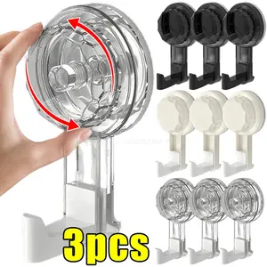 Nail-free Vacuum Suction Cup Hooks, Powerful Reusable Traceless Wall Hook, Heavy Duty Storage Hanger, Removable Vacuum Hook for Hanging Clothes, Ideal Organizer for Bathroom, Kitchen, Home Wall Storage and Daily Household Use