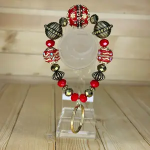Handstrung Beaded Keychain Wristlet - Fashion Accessory