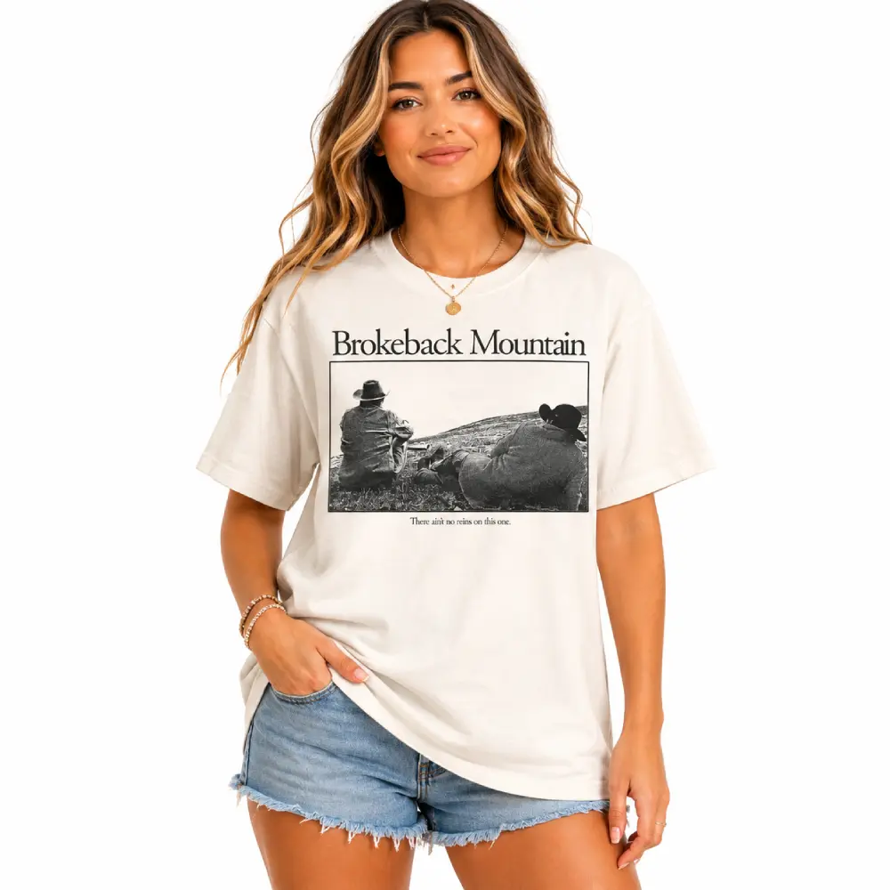 Brokeback Mountain Movie Graphic Tee - Unisex Cinema Lover Shirt Cotton Top Fit Flat
