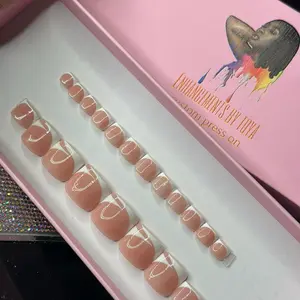 French Fusion press on Toes Nail Art Nail Care Nail Polish Manicure Cutics Cosmetic