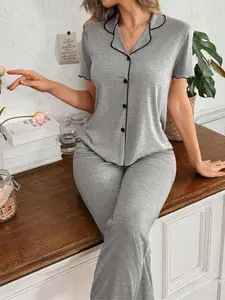 2026 Women’s Soft Knit Lounge Set, Loose Casual Two-Piece Loungewear, Comfortable Home Wear, Perfect for Relaxing at Home