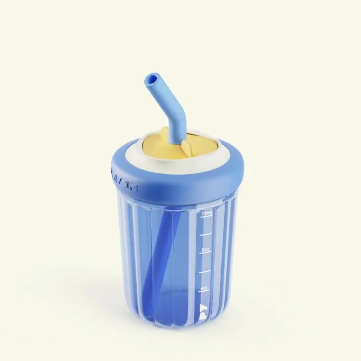The Discovery Cup - Poki Yoki - Spill Proof Modular Straw Cup - 100% Tritan & BPA-Free - Magnetic Design - Dishwasher Safe & Easy Clean