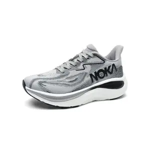 Men’s shock-absorbing and breathable running shoes, featuring soft elastic technology, a stylish design, and a comfortable sole—an ideal choice for long-distance running and fitness, with a minimalist silhouette.