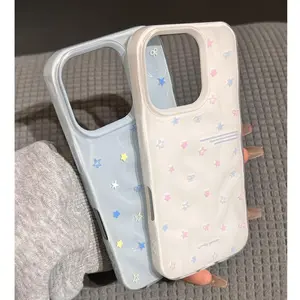 Korean Style Star Bowknot Suitable for iPhone 17 Case Apple 15 Wrinkle 16 Niche 13 Girl 14 Soft