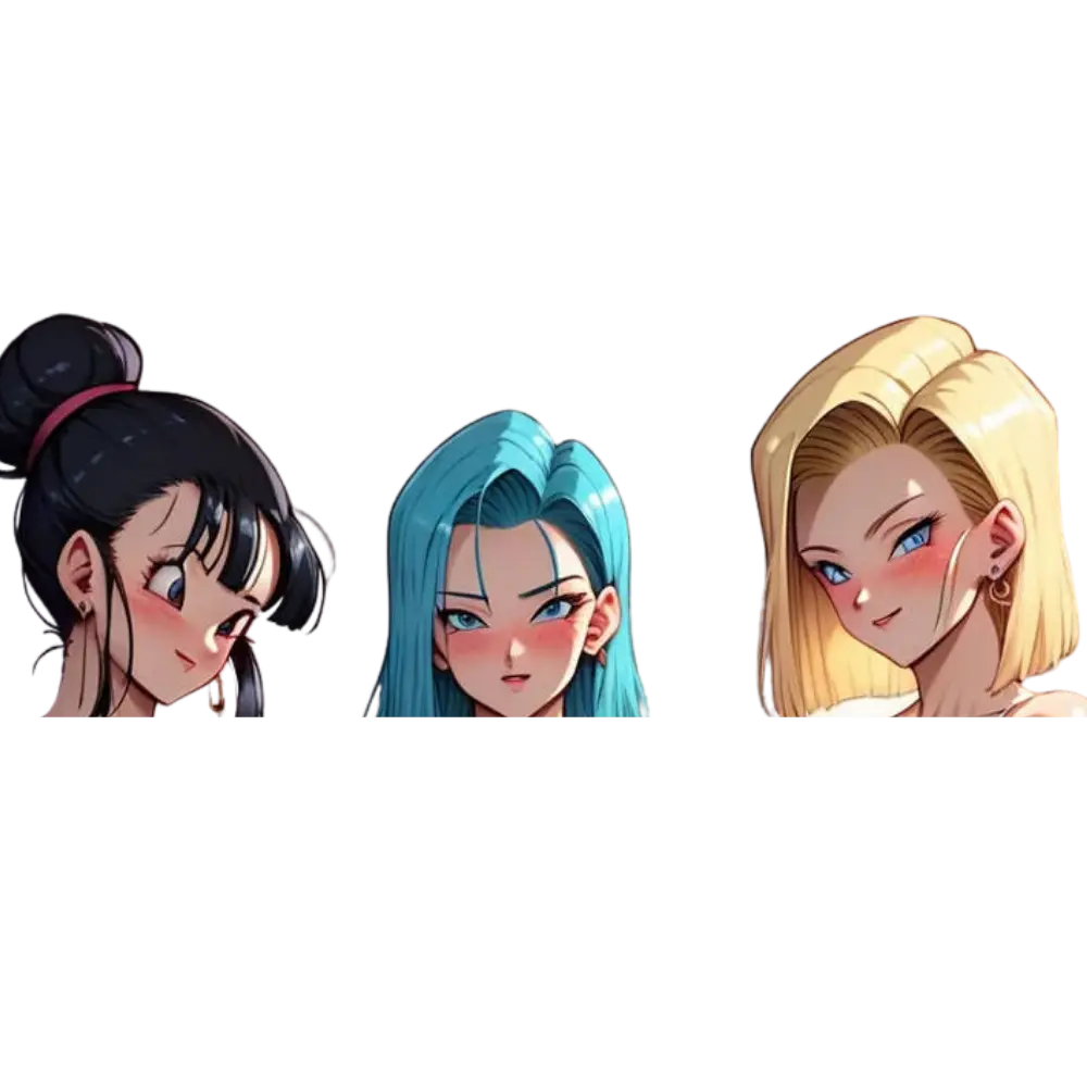 Anime Pajama Party Vinyl Sticker, Stylish Cartoon Girl Trio Art Decal, Cozy Sleepover Inspired Design, Glossy Finish, Laptop Car Water Bottle Decor