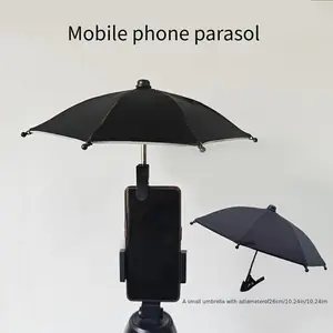 Mini Portable Anti-Glare Sun UV & Rain Shield • Durable Cute Design • Phone Stand Mount Included