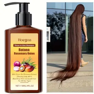 3.99oz/4oz 3-in-1 Rosemary Aloe Onion Shampoo, Remove Loose Dandruff Flake, Hydrates, Lubricates, Moisturizes, Strengthens Hair, Revitalizes Hair, Remove Hair, Looks Visibly Rejuvenated