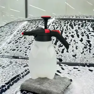 Triple-Action Pump Snow Foam Sprayer with 3 Nozzles, Cordless Hand Pump Bottle for Car Wash & Versatile Use - 70 Oz. Portable Detailing Atomizer