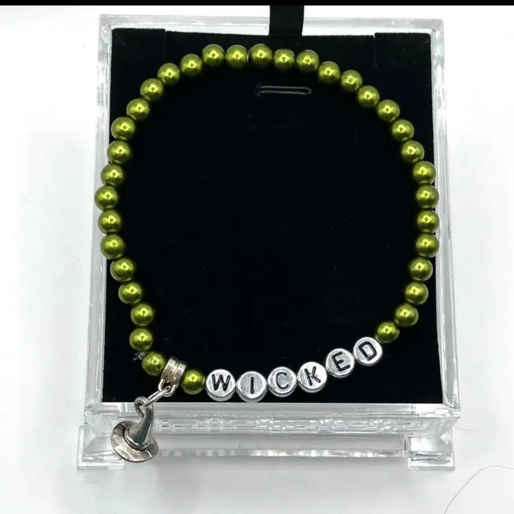 Handmade wicked witch beaded stretch bracelet woman gift